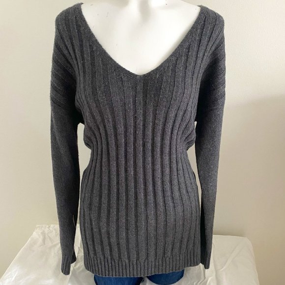 Deep V Knit Sweater - Picture 1 of 3